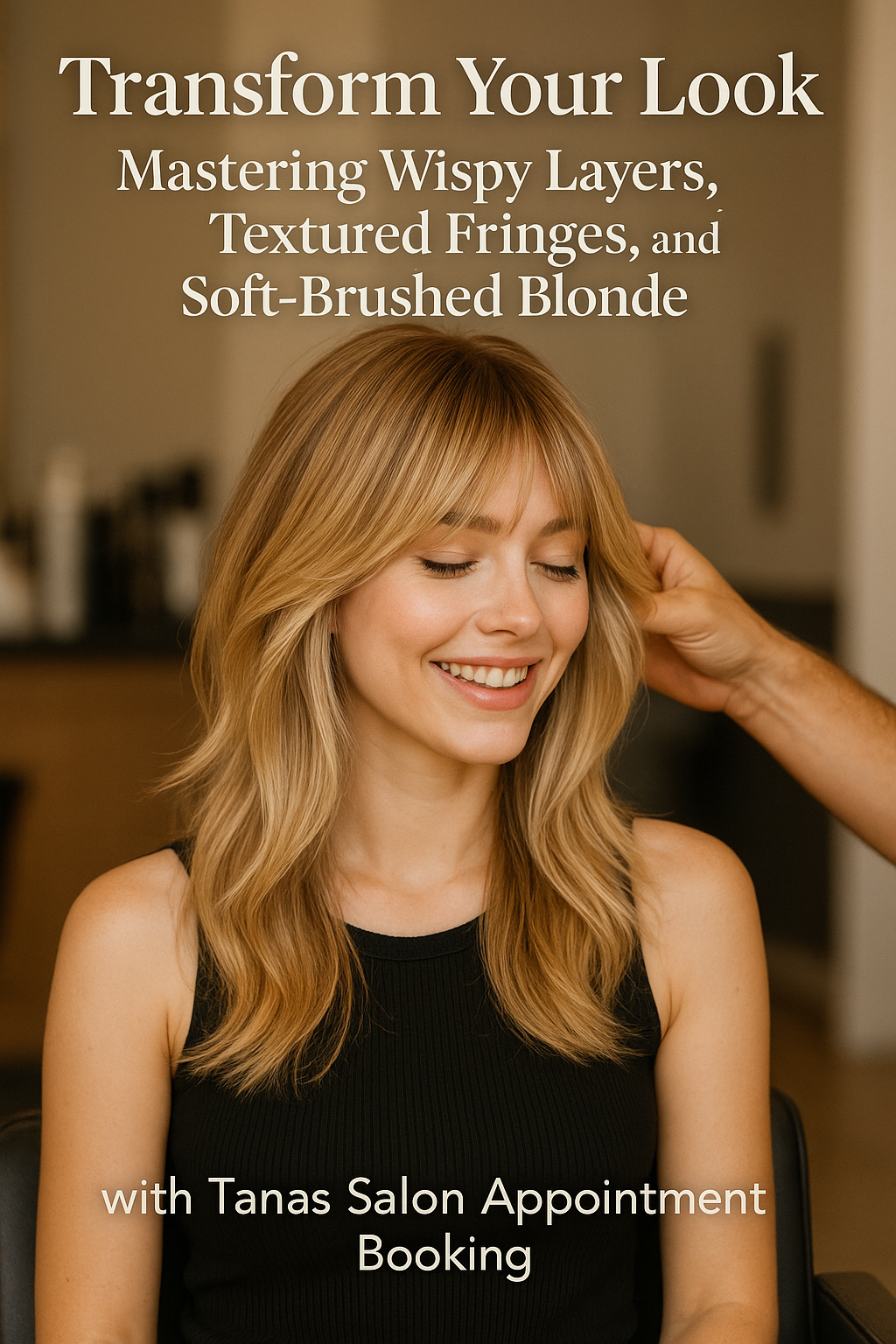 Transform Your Look: Mastering Wispy Layers, Textured Fringes, and Soft-Brushed Blonde with Tanas Salon Appointment Booking